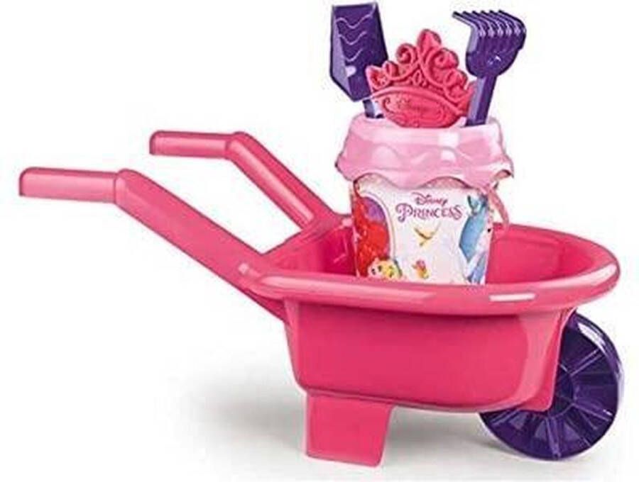 SMOBY Prinsessen Kinder Kruiwagen roos met strandset van Disney Princess