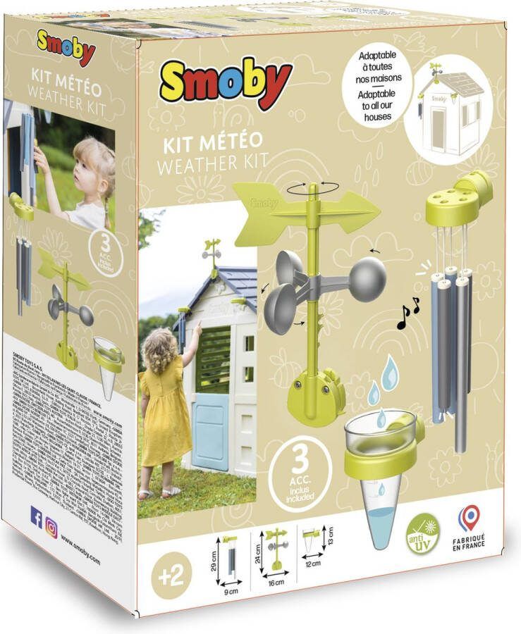 SMOBY Weerkit Weersvoorspellingen Windwijzer Regenmeter- Speelhuis