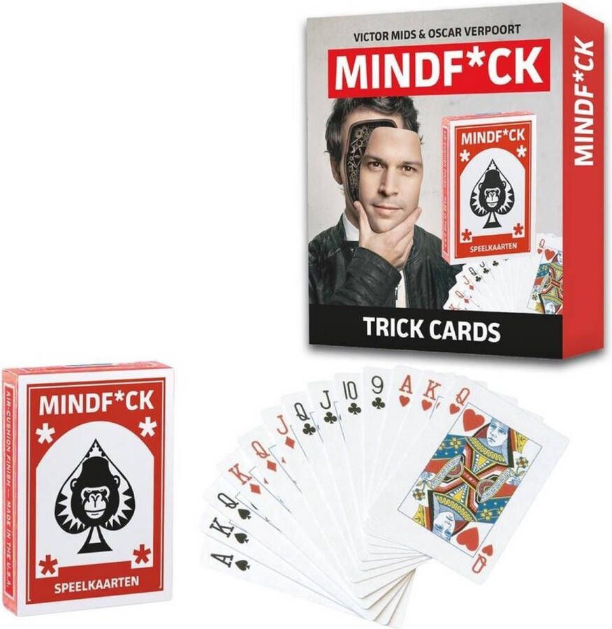 WOHI Smoke & Mirrors goochelset kaarten Mindf*ck rood 16 cm