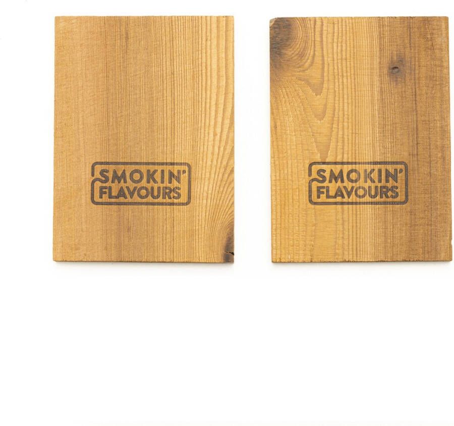 Smokin' Flavours Cederhouten rookplanken 2 stuks 15x11cm