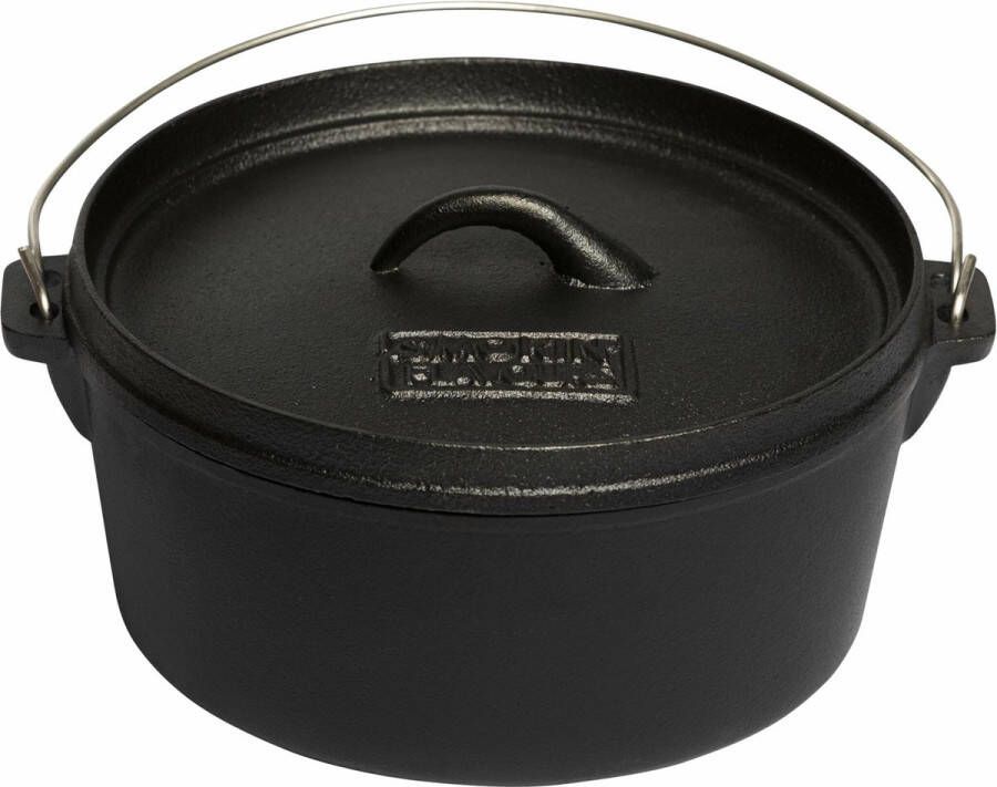 Smokin' Flavours Dutch Oven Braadpan Medium 25cm diameter Inclusief deksel BBQ Barbecuepan