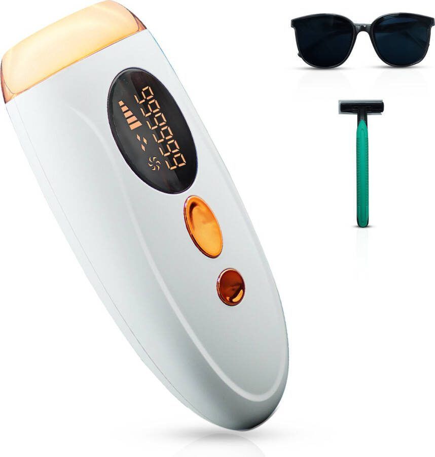 SmoothGlow IPL Laser Ontharingsapparaat Met huid beschermende ICE-COOL functie 5 Standen 999.999 flitsen