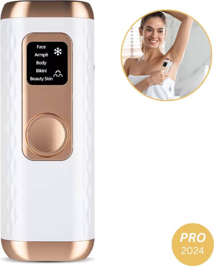 SmoothGlow IPL Laser Ontharingsapparaat Pro Met Vernieuwde ICE-COOL Functie 5 Standen 1 Miljoen Flitsen
