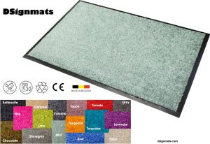 Smophy Home Wash & Clean deurmat droogloop ook voor professioneel gebruik kleur Mint machine wasbaar 30° 90 cm x 55 cm