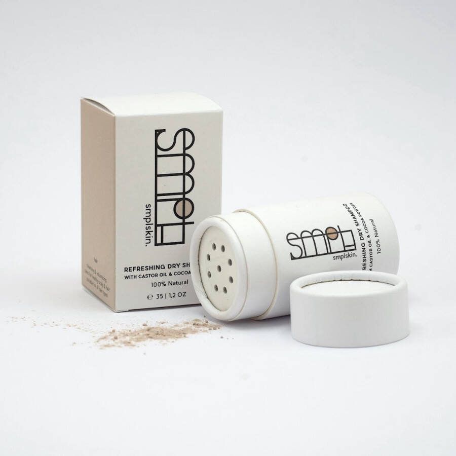 SMPL Natuurlijke droogshampoo Vegan 35 Gram Alle Haartypes en Donker haar