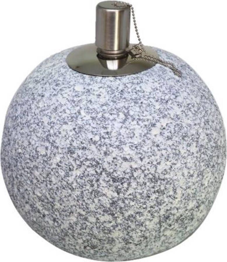 Smulders Deco 12 stuks betonlook terrazzo tuinfakkels tafel- en terras tuimeltoorts model bolvormig 185 155 (8 uur) Kunststof met rvs reservoir
