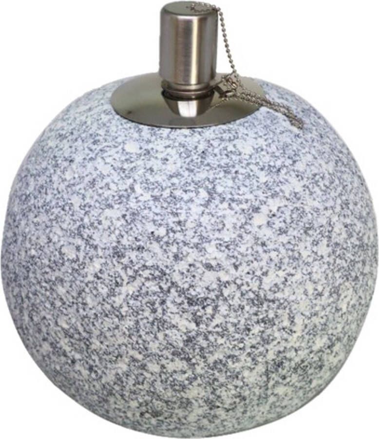 Smulders Deco Betonlook terrazzo tuinfakkel tafel- en terras tuimeltoorts model bolvormig 185 155 (8 uur) Kunststof met rvs reservoir