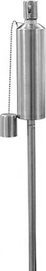 SmuldersDeco RVS tuinfakkel verstelbaar 85 115 cm zilverkleurig roestvrij staal (16 uur)