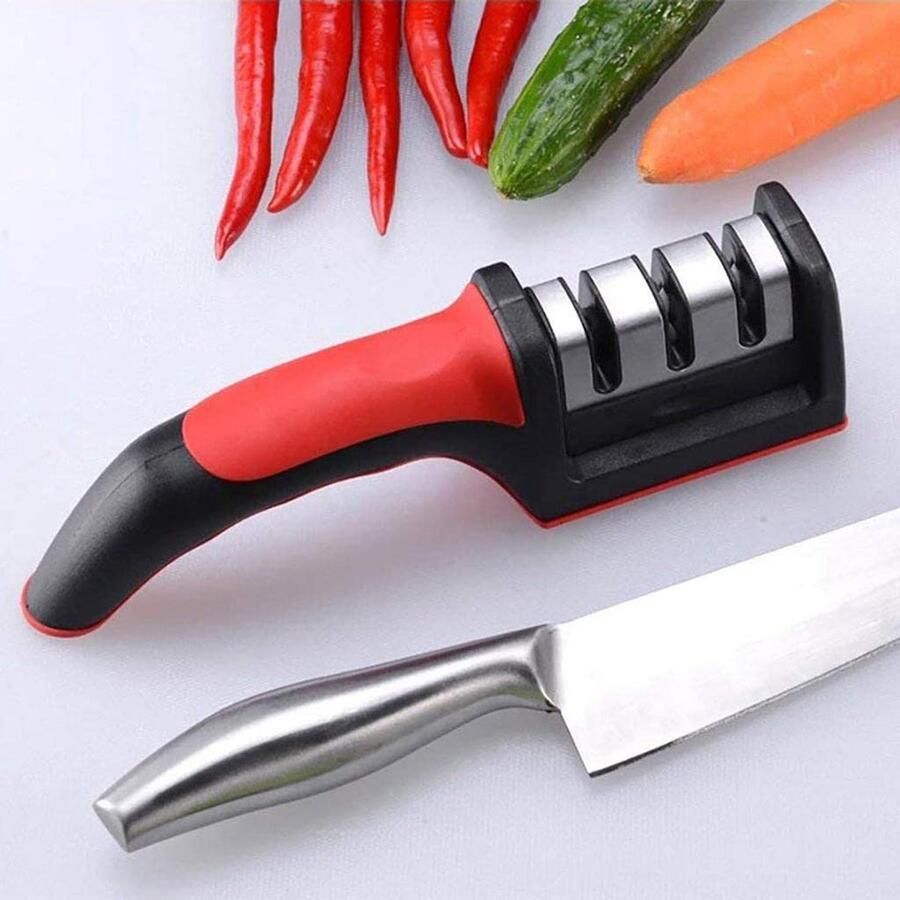 Smulklein Premium Messenslijper Slijpsteen 3-Standen Slijper 3 in 1