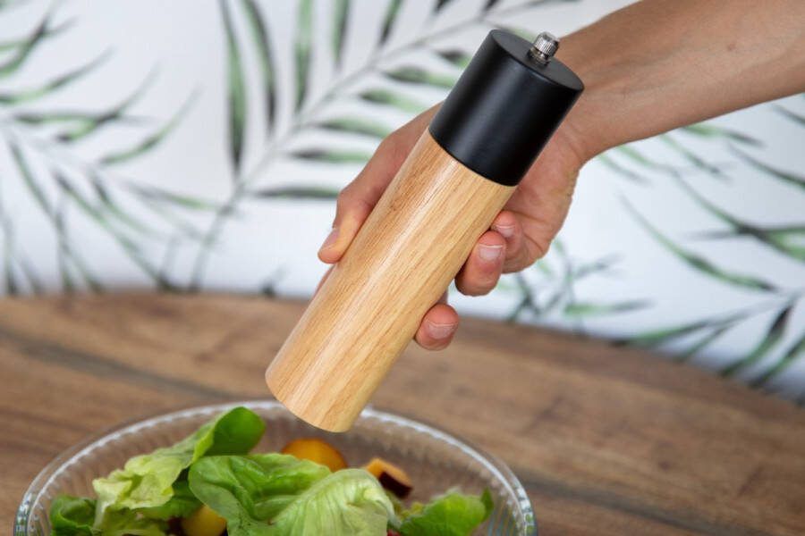 SNL HOME Peper- en zoutmolen van hout 21 5cm zwart 1 stuks