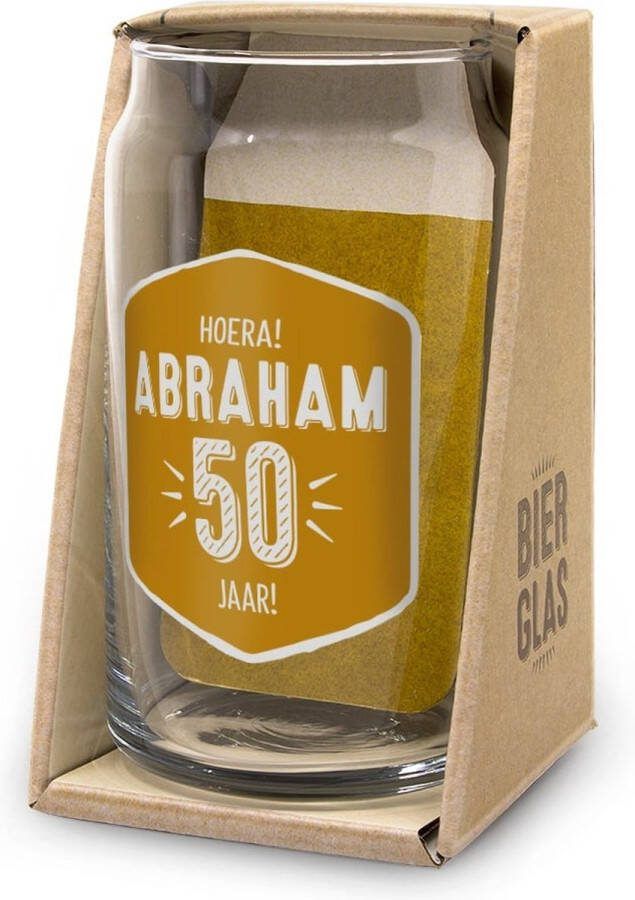 Snoepkado.com Bierglas Drop Abraham In cadeauverpakking