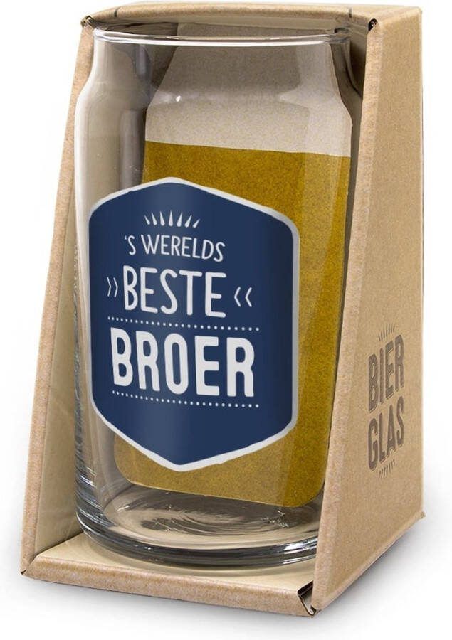 Snoepkado.com Bierglas Drop Broer In cadeauverpakking