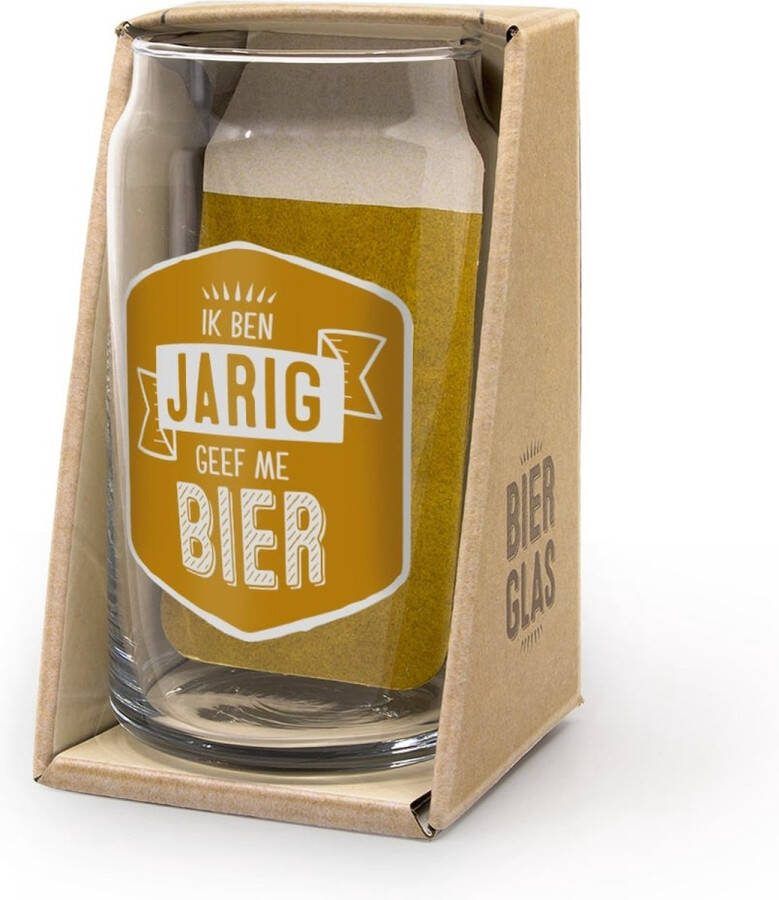 Snoepkado.com Bierglas Drop Jarig In cadeauverpakking