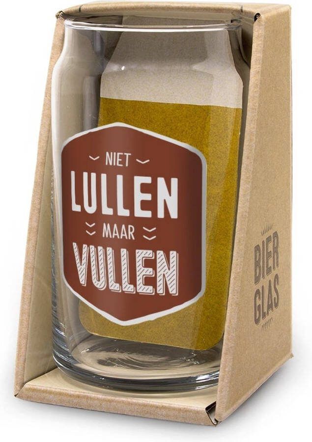 Snoepkado.com Bierglas Drop Niet lullen maar vullen In cadeauverpakking