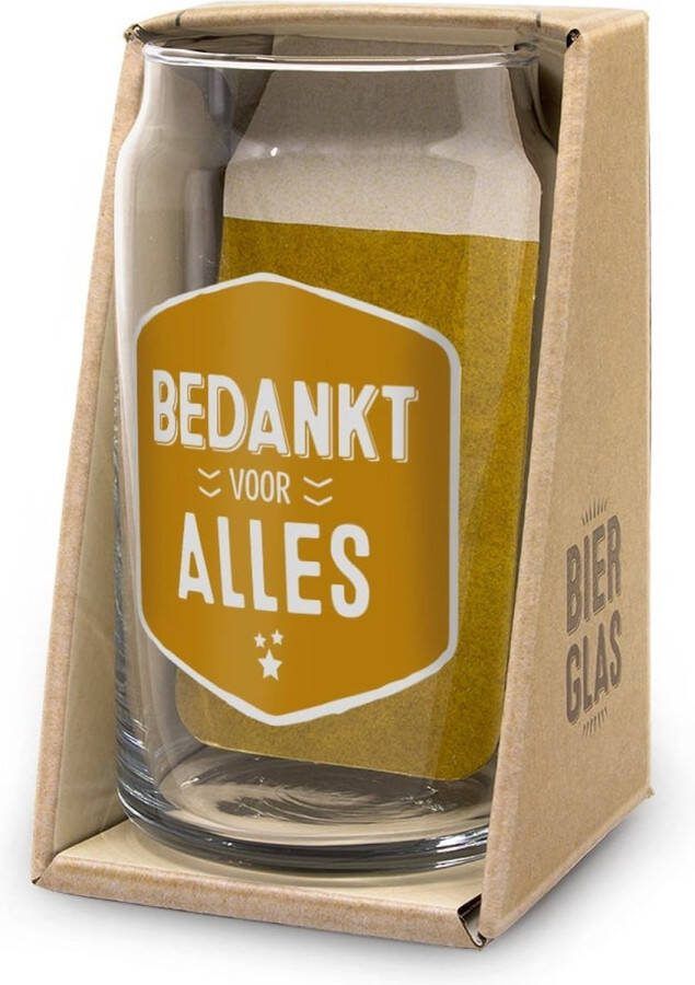 Snoepkado.com Bierglas Snoep Bedankt voor alles In cadeauverpakking