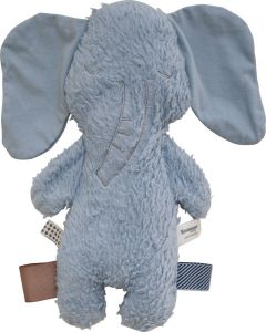 Snoozebaby knuffeldiertje Olly Elephant organic Fresh Blue knuffel 25 cm