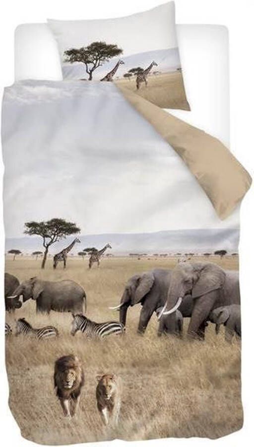 Snoozing African Animals Dekbedovertrek Eenpersoons 140x200 220 cm Multi kleur