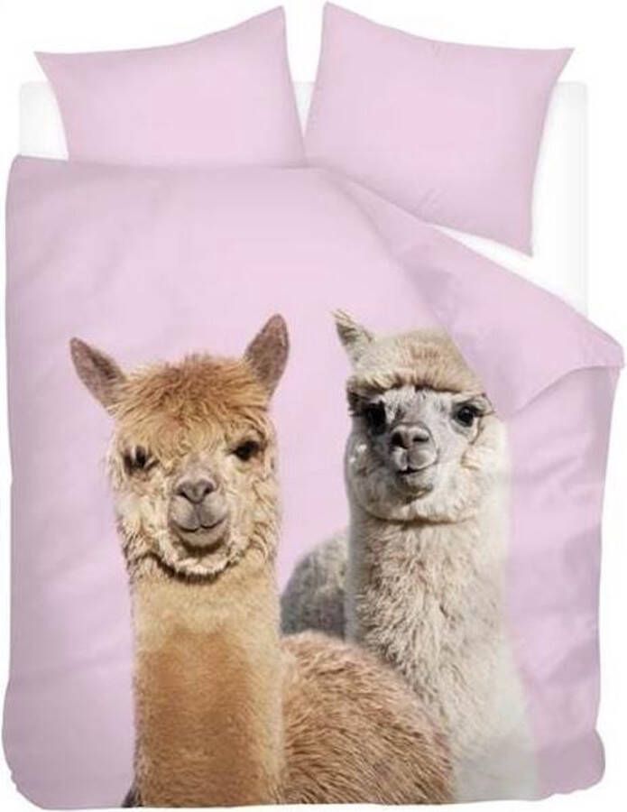 Snoozing Alpacas Flanel Dekbedovertrek Lits-jumeaux 240x200 220 cm Multi kleur