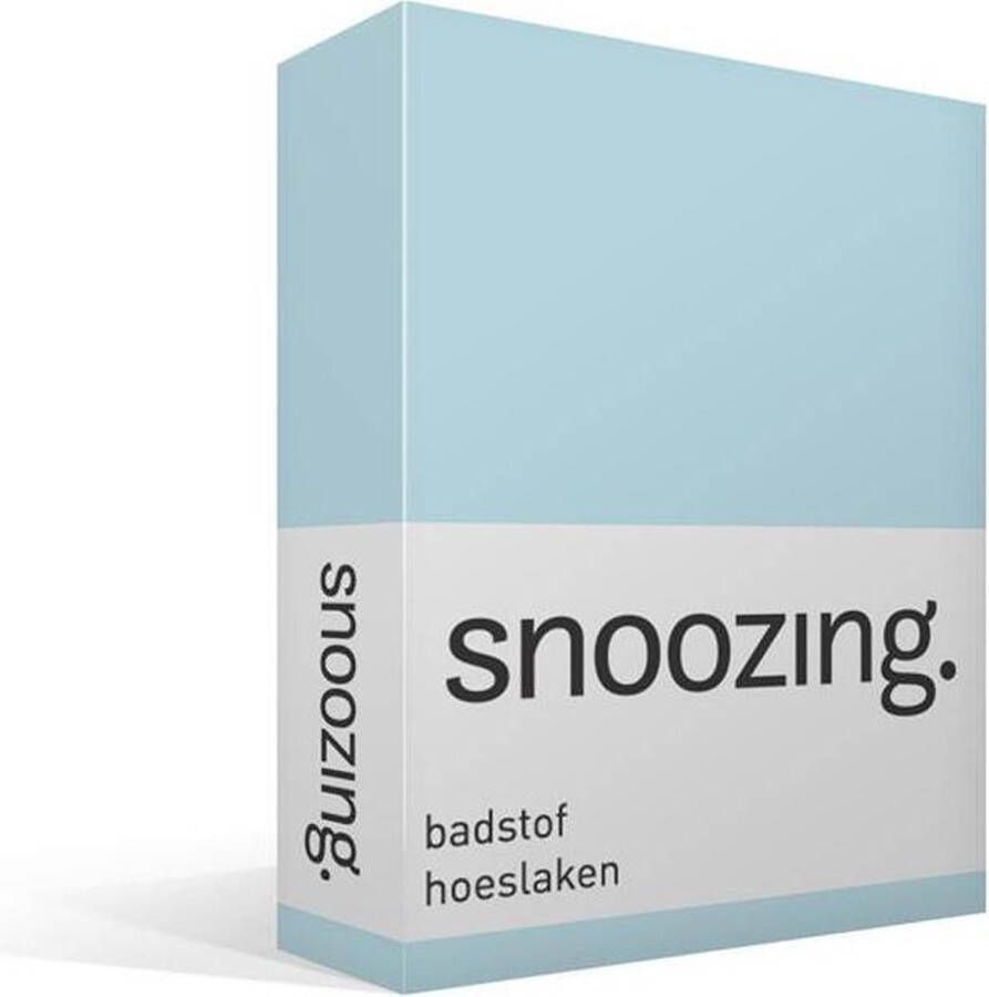 Snoozing Badstof Hoeslaken Eenpersoons 100x200 cm of 90x200 220 cm Hemel