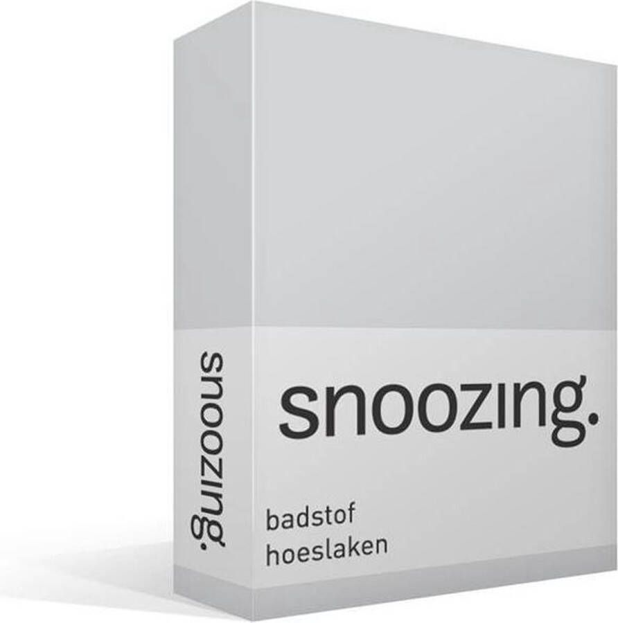 Snoozing Badstof Hoeslaken Eenpersoons 100x200 cm of 90x200 220 cm Grijs