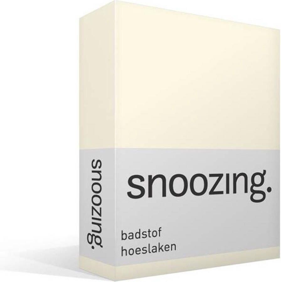 Snoozing Badstof Hoeslaken Eenpersoons 100x200 cm of 90x200 220 cm Ivoor