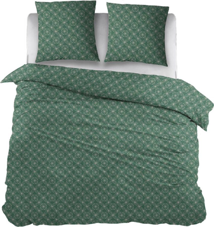 Snoozing Champignons Dekbedovertrek Tweepersoons 200x200 220 cm Groen