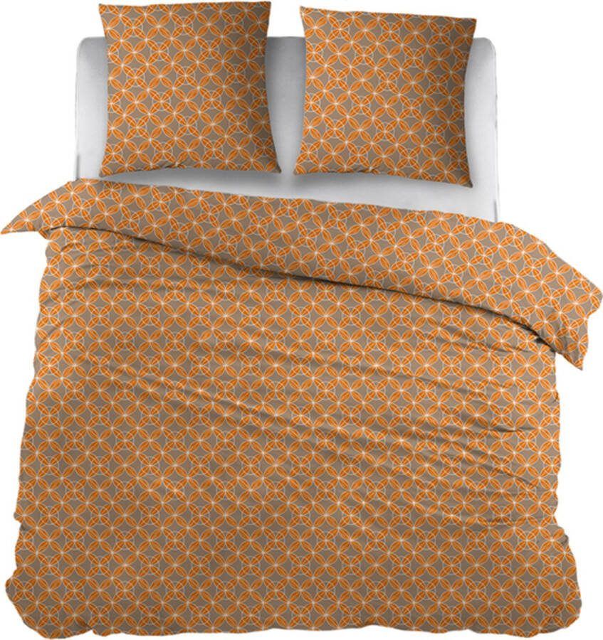 Snoozing Champignons Dekbedovertrek Tweepersoons 200x200 220 cm Oranje
