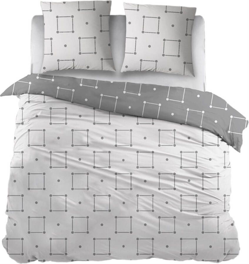 Snoozing Delfine Flanel Dekbedovertrek Lits-jumeaux 270x200 220 cm Grijs