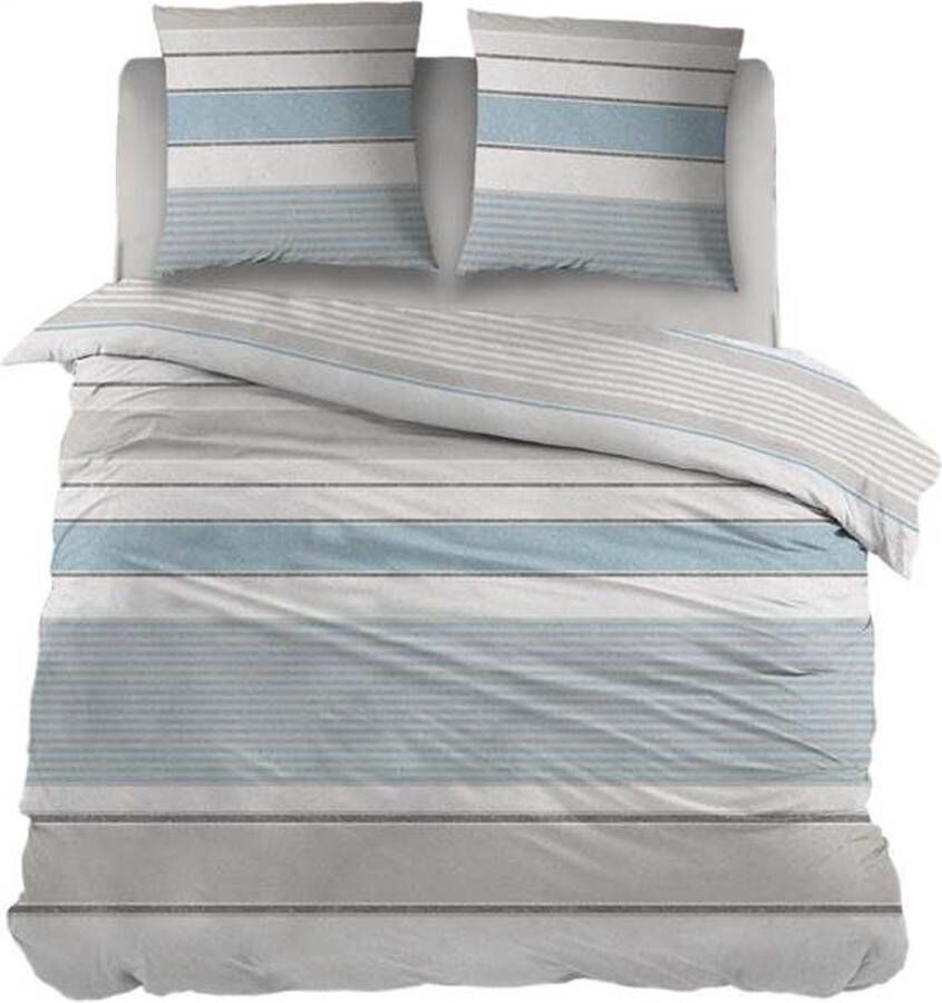 Snoozing Delta Flanel Dekbedovertrek Lits-jumeaux 240x200 220 cm Grijs