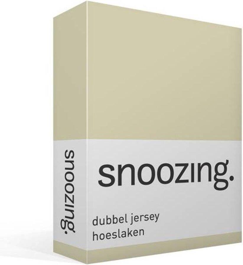 Snoozing Dubbel Jersey Hoeslaken Lits-jumeaux 200x200 220 cm Zand
