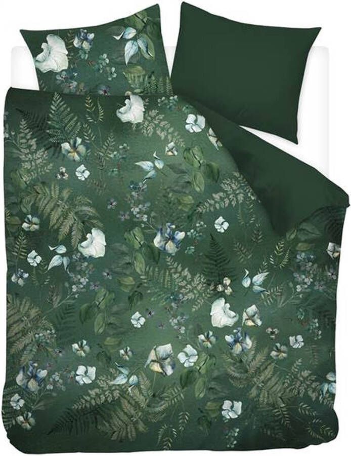 Snoozing Fern Dekbedovertrek Tweepersoons 200x200 220 cm Donkergroen