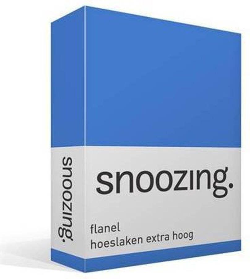 Snoozing Flanel Hoeslaken Extra Hoog Lits-jumeaux 160x210 220 cm Meermin