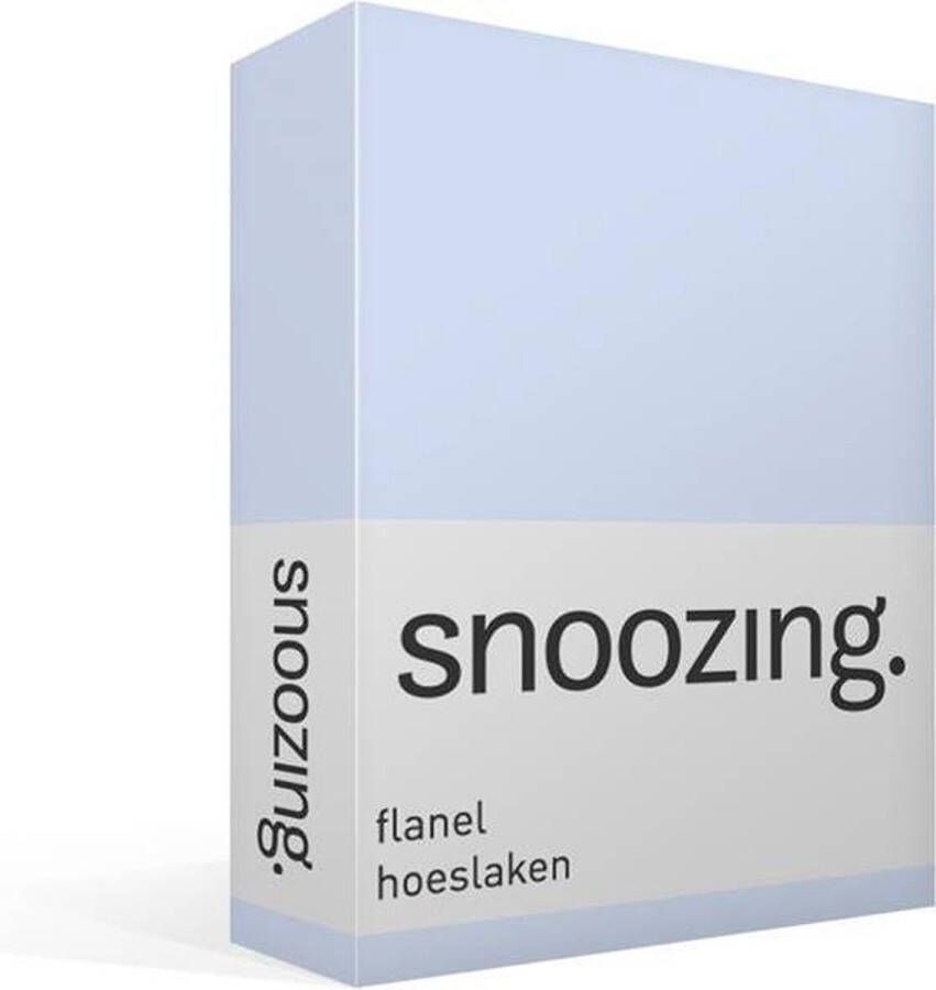 Snoozing Flanel Hoeslaken Lits-jumeaux 200x200 cm Hemel
