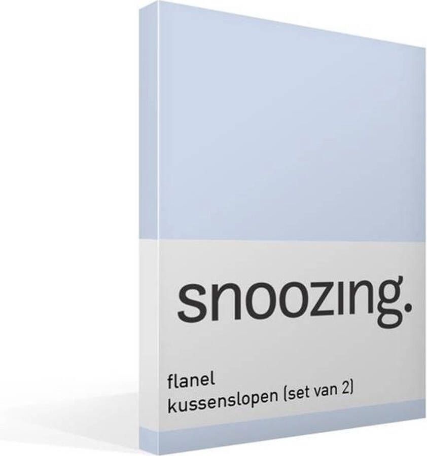 Snoozing Flanel Kussenslopen Set van 2 40x60 cm Hemel