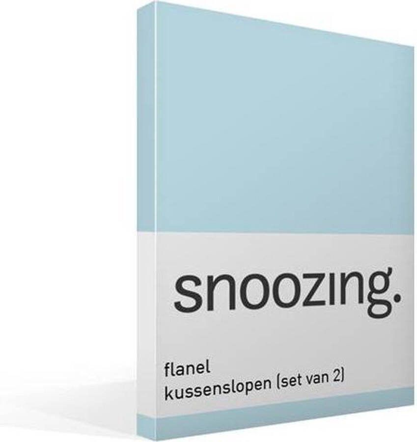 Snoozing Flanel Kussenslopen Set van 2 40x60 cm Hemel