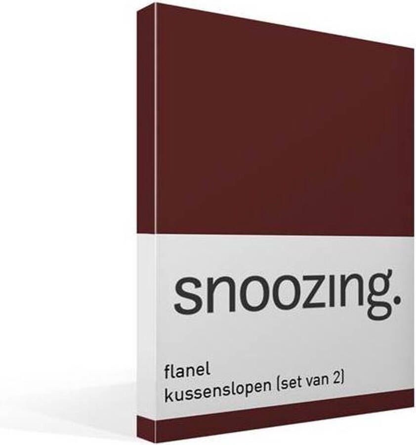 Snoozing Flanel Kussenslopen Set van 2 60x70 cm Vin