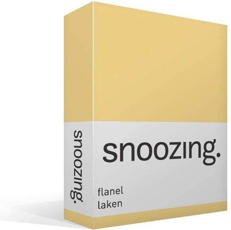 Snoozing Flanel Laken Tweepersoons 200x260 cm Geel