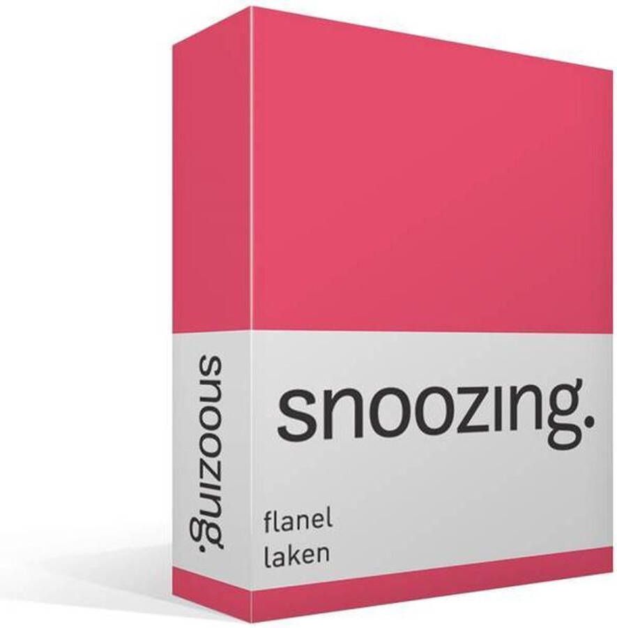 Snoozing Flanel Laken Lits-jumeaux 280x300 cm Fuchsia