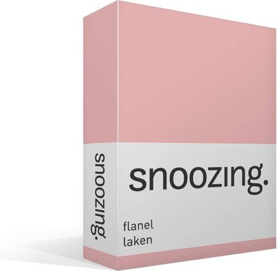 Snoozing Flanel Laken Lits-jumeaux 280x300 cm Roze