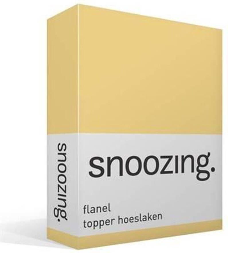 Snoozing Flanel Topper Hoeslaken Eenpersoons 70x200 cm Geel