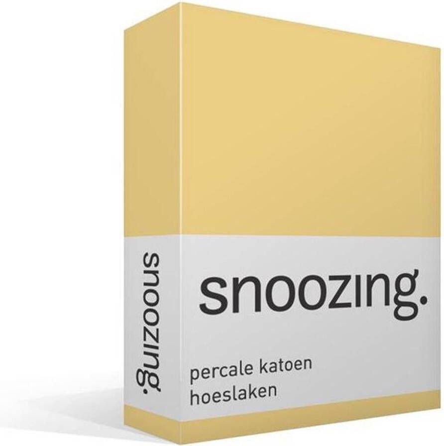 Snoozing Hoeslaken Tweepersoons 120x200 cm Percale katoen Geel