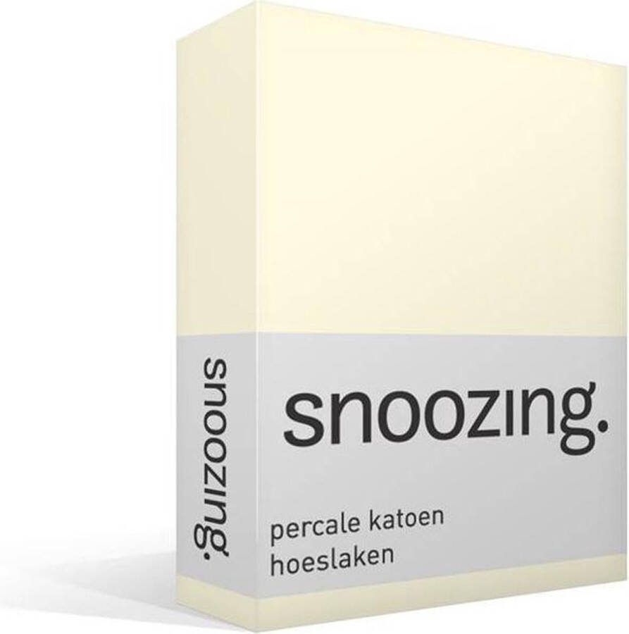 Snoozing Hoeslaken Tweepersoons 120x200 cm Percale katoen Ivoor