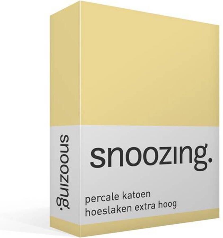 Snoozing Hoeslaken Extra hoog Tweepersoons 100x200 cm Percale katoen Geel