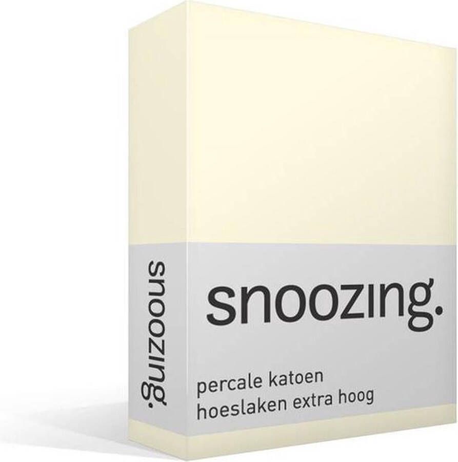 Snoozing Hoeslaken Extra hoog Tweepersoons 120x220 cm Percale katoen Ivoor