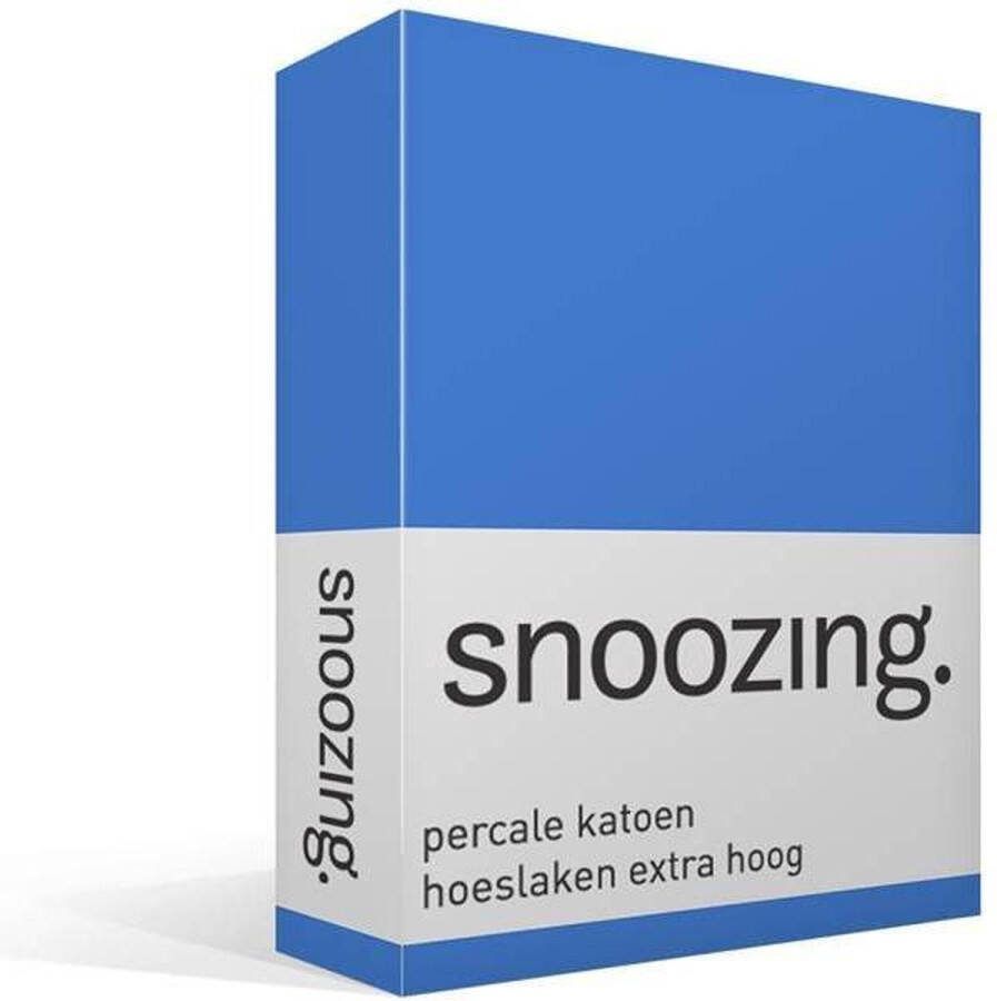 Snoozing Hoeslaken Extra hoog Lits-jumeaux 160x210 cm Percale katoen Meermin