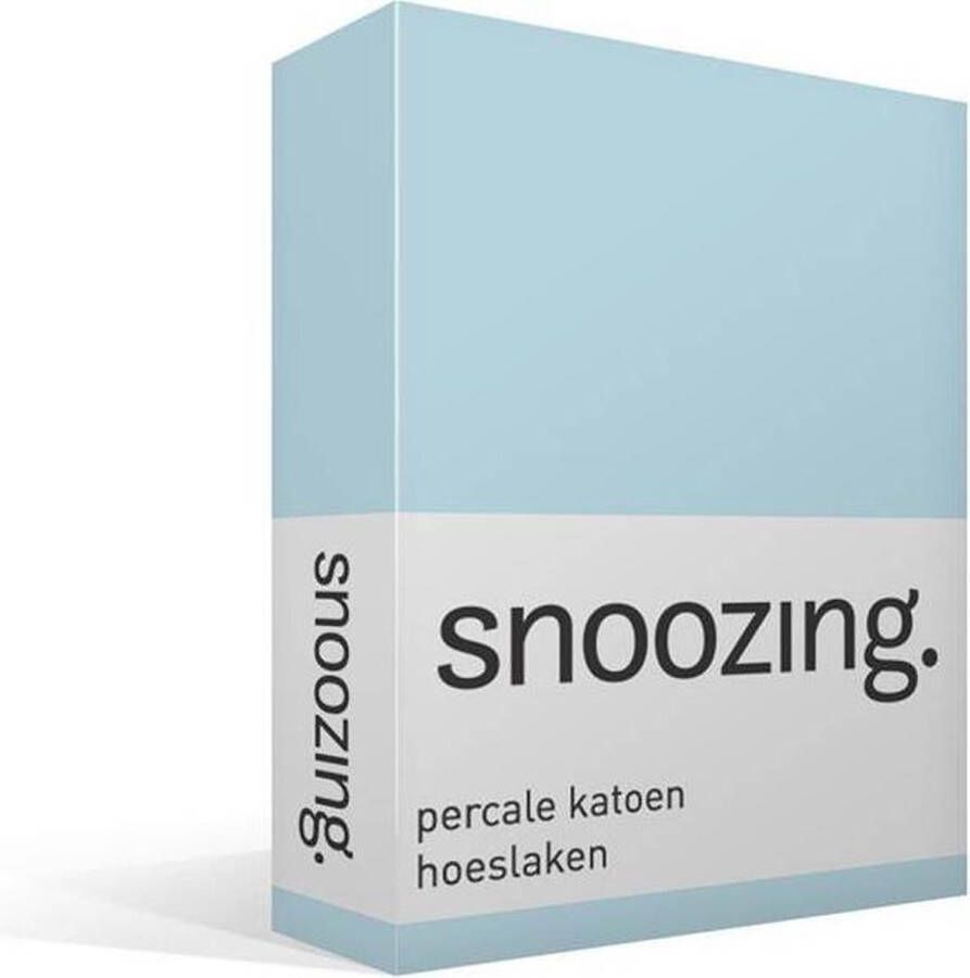 Snoozing Hoeslaken Tweepersoons 150x200 cm Percale katoen Hemel