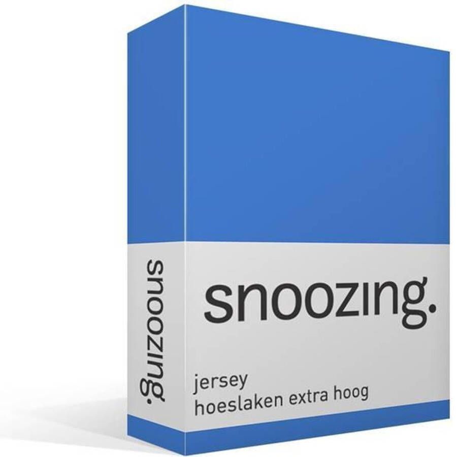 Snoozing Jersey Hoeslaken Extra Hoog 100% gebreide katoen 80 90x200 cm Meermin