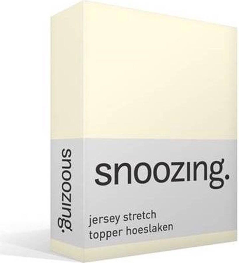 Snoozing Jersey Stretch Topper Hoeslaken Tweepersoons 120 130x200 220 cm Ivoor