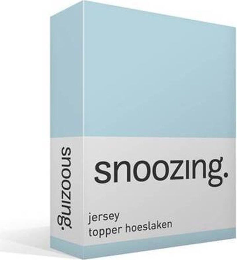Snoozing Jersey Topper Hoeslaken 100% gebreide katoen 180x210 220 cm Hemel