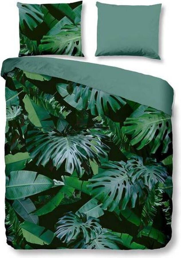 Snoozing Jungle Flanel Dekbedovertrek Lits-jumeaux 260x200 220 cm + 2 kussenslopen 60x70 cm Green